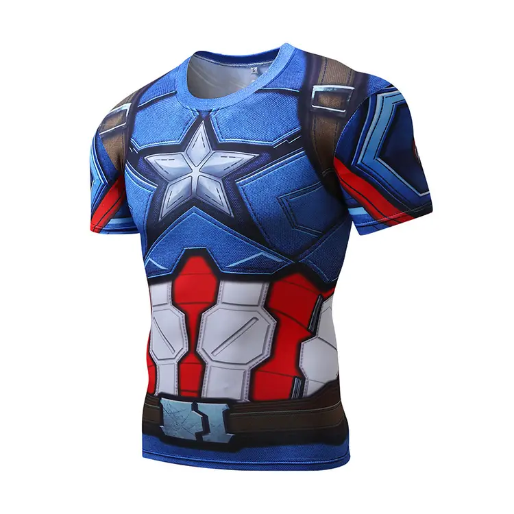 2023 Superman Printed Sports T-Shirt Red Black Mesh - Image 2
