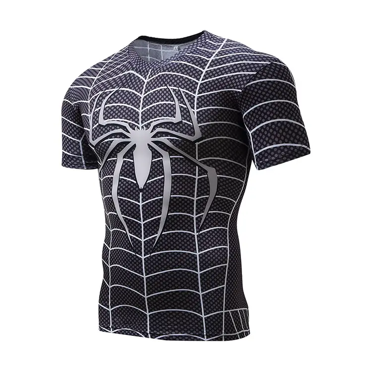 2023 Superman Printed Sports T-Shirt Red Black Mesh - Image 3