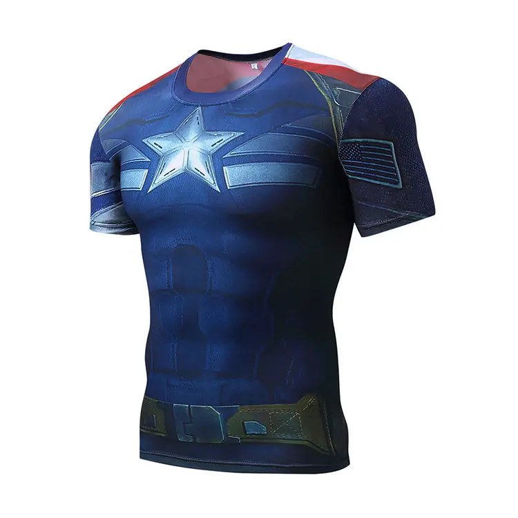 2023 Superman Printed Sports T-Shirt Red Black Mesh - Image 7