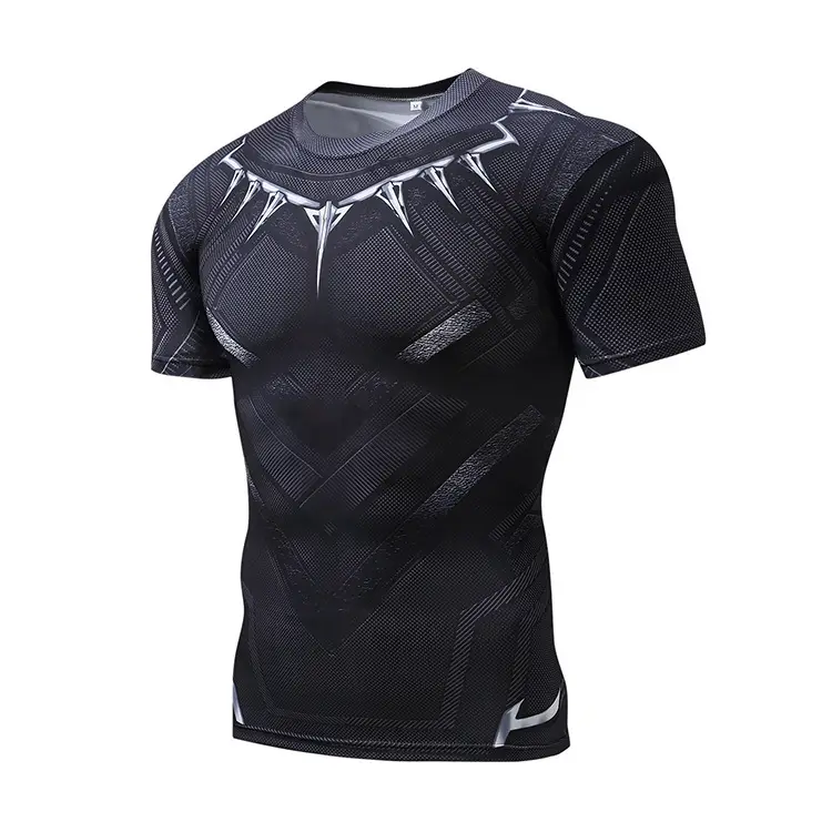 2023 Superman Printed Sports T-Shirt Red Black Mesh - Image 9