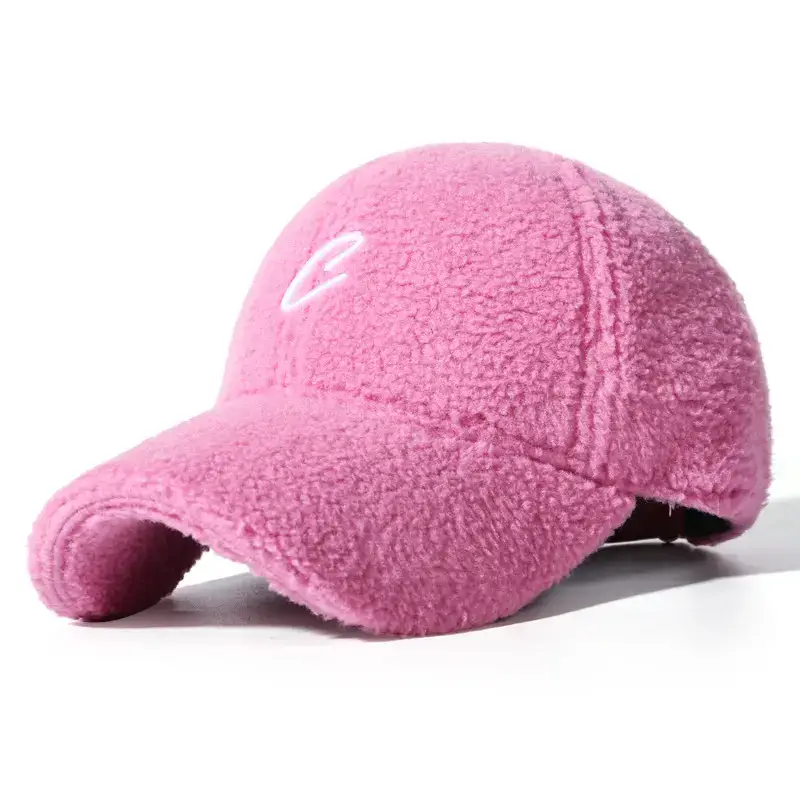 Women's Lambswool Beige Baseball Cap