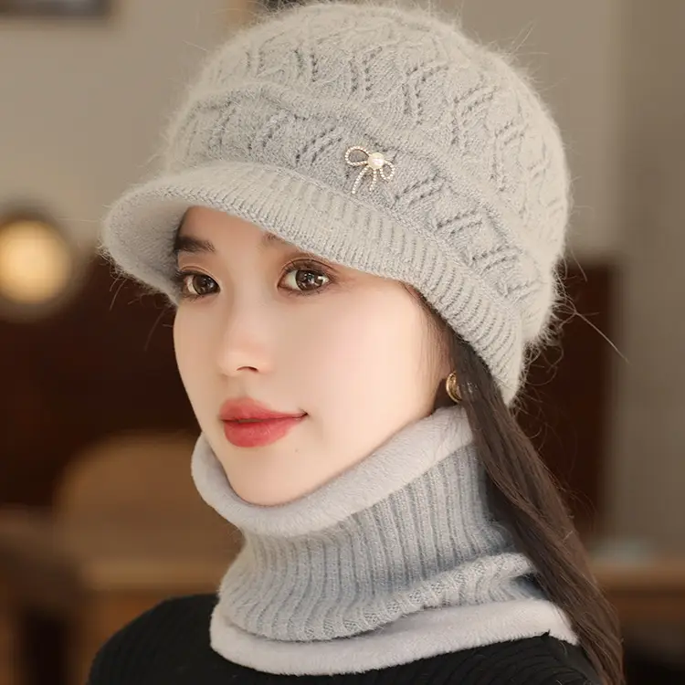 Winter Fleece Hat with Bow Charm for Women — feature 21