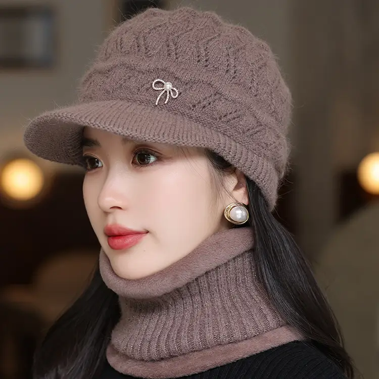 Winter Fleece Hat with Bow Charm for Women — feature 6