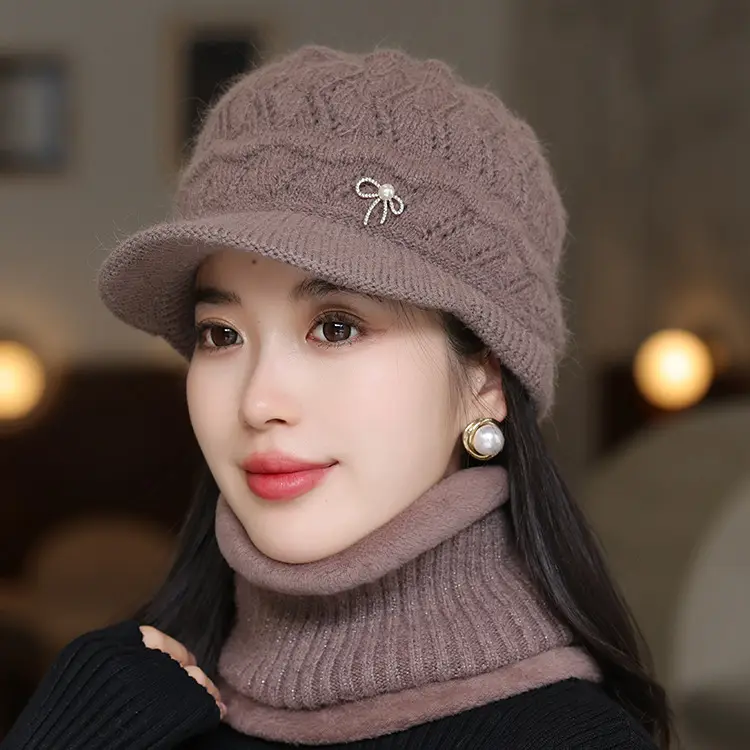 Winter Fleece Hat with Bow Charm for Women — feature 8