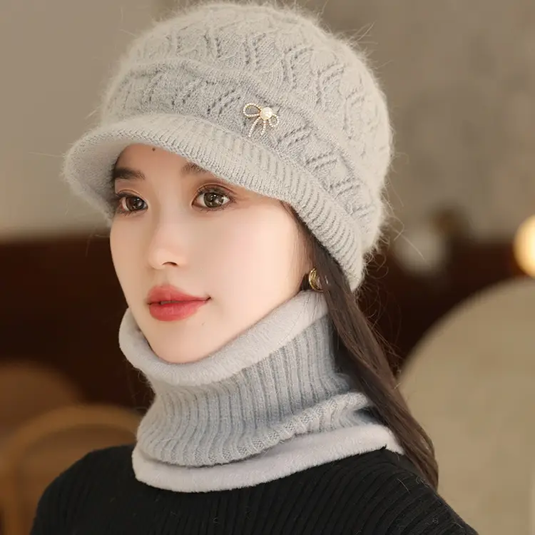 Winter Fleece Hat with Bow Charm for Women — feature 20