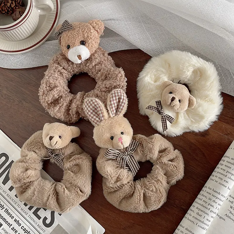 New Arrival Plush Hair Bands Bear Bunny Teddy Warm Accessories — feature 2