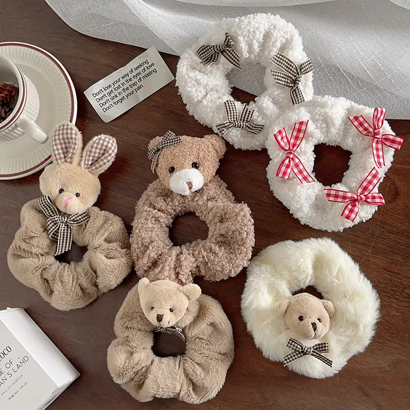 New Arrival Plush Hair Bands Bear Bunny Teddy Warm Accessories — feature 4
