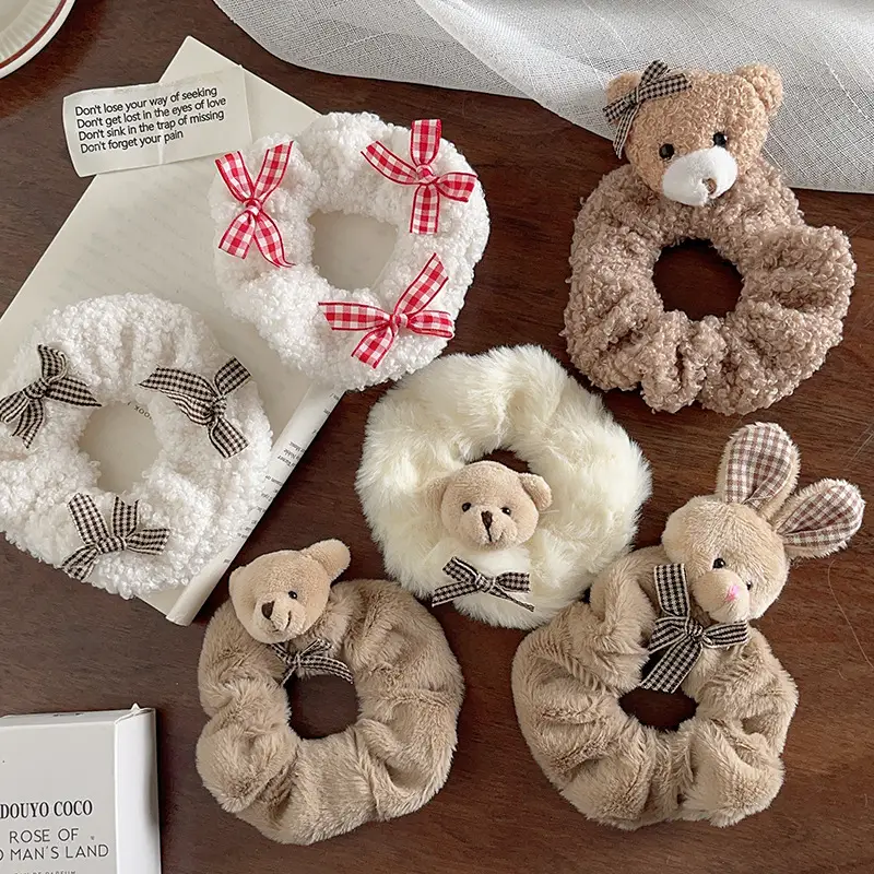 New Arrival Plush Hair Bands Bear Bunny Teddy Warm Accessories — feature 5