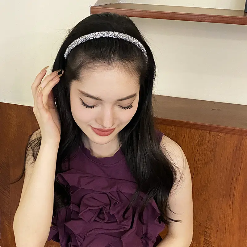 Women's Anti-Slip Diamond Hairband for Short Hair - Image 6