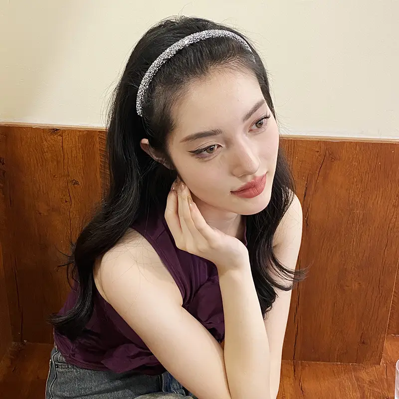 Women's Anti-Slip Diamond Hairband for Short Hair - Image 8