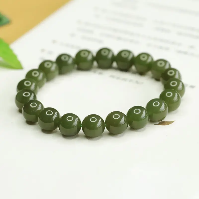 Green Jade Bracelet Clear Water Jade Jewelry — feature 1