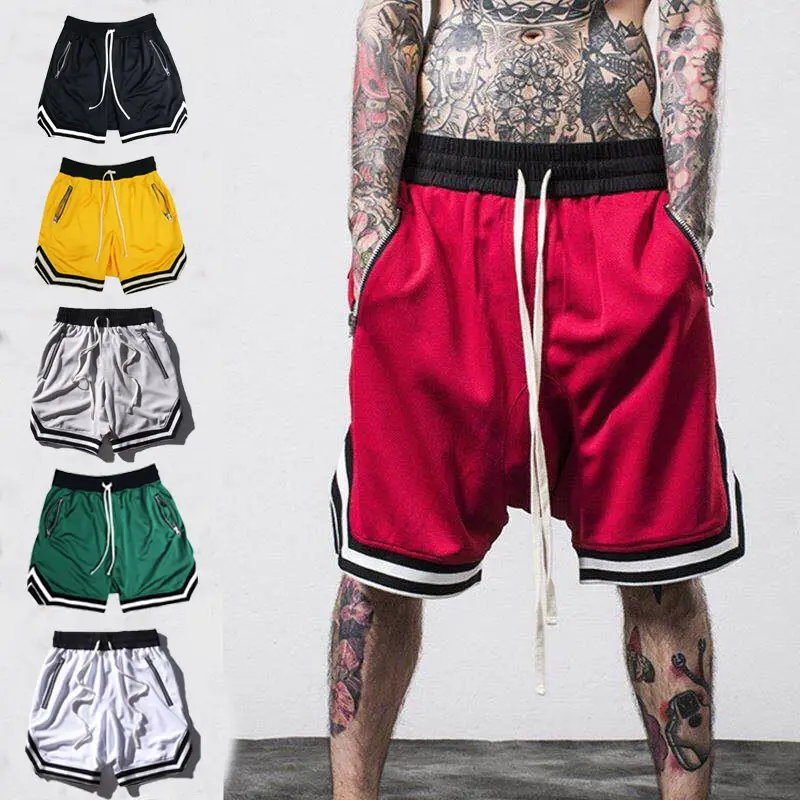 Men's Black Mesh Running Shorts with Zip Pockets - Image 11