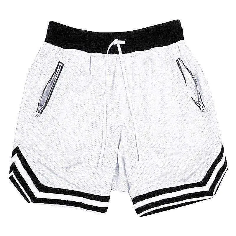 Men's Black Mesh Running Shorts with Zip Pockets - Image 5
