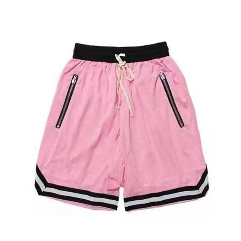 Men's Black Mesh Running Shorts with Zip Pockets - Image 8