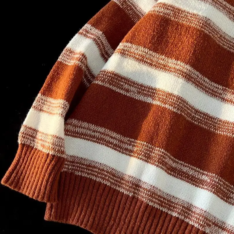 Winter Striped Knit Sweater Men's Korean Style — feature 38