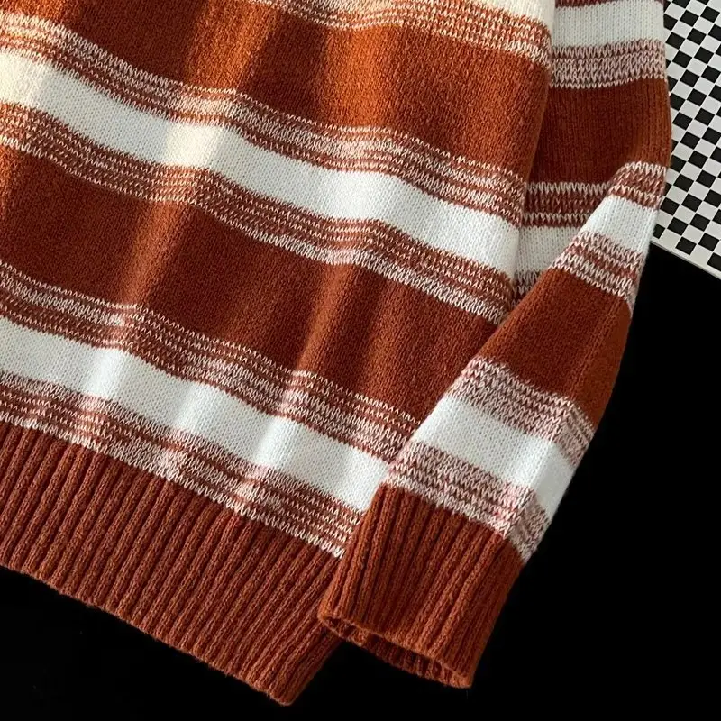Winter Striped Knit Sweater Men's Korean Style — feature 39