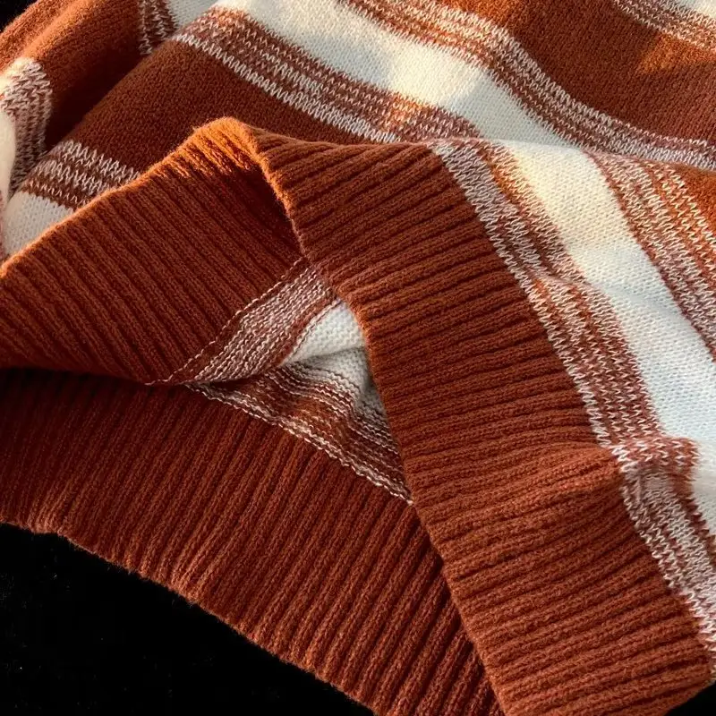 Winter Striped Knit Sweater Men's Korean Style — feature 41