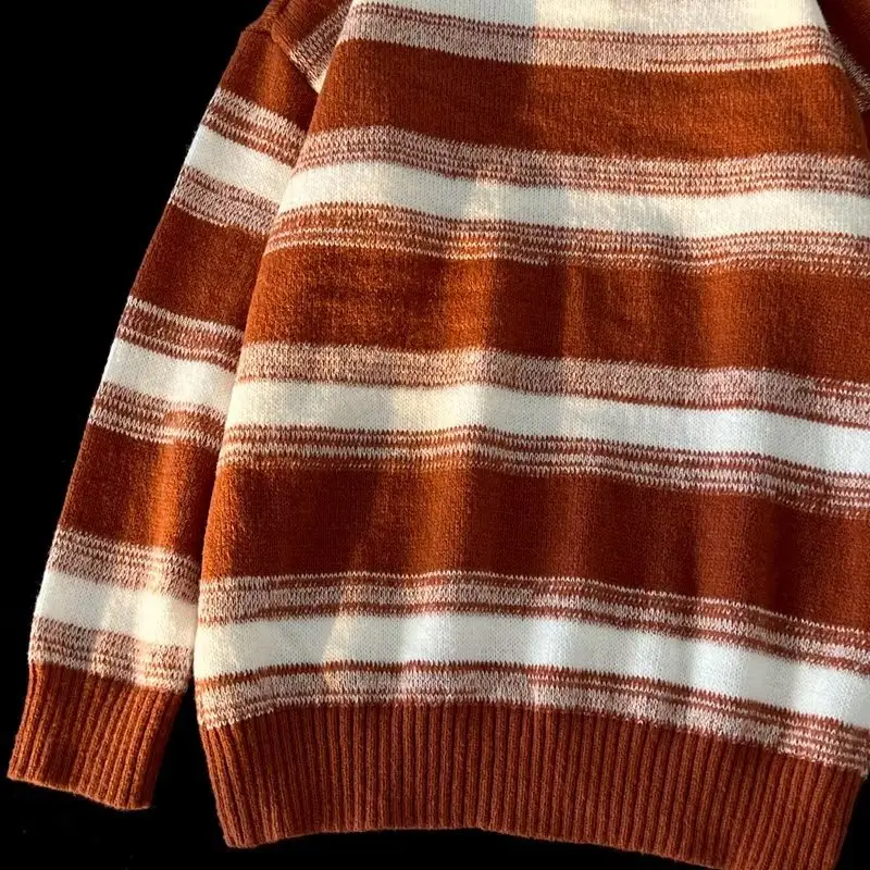 Winter Striped Knit Sweater Men's Korean Style — feature 44