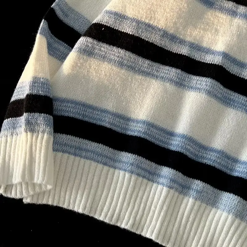 Winter Striped Knit Sweater Men's Korean Style — feature 52