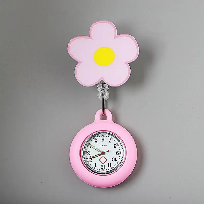 Hospital Doctors Use Retractable Pocket Watches with Patterns, Nurse Watches, Pocket Watches, Dial Watches, Large Women's Watches