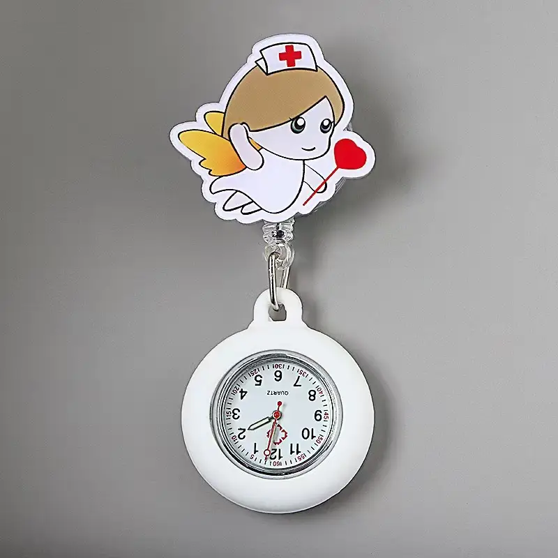 Hospital Doctors Use Retractable Pocket Watches with Patterns, Nurse Watches, Pocket Watches, Dial Watches, Large Women's Watches — feature 13