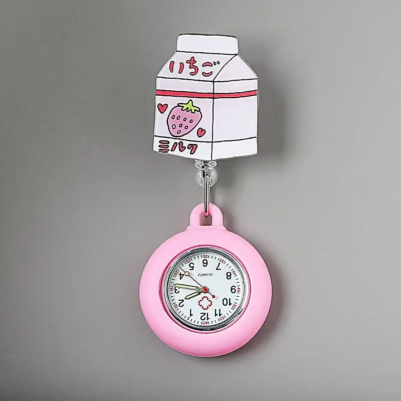 Hospital Doctors Use Retractable Pocket Watches with Patterns, Nurse Watches, Pocket Watches, Dial Watches, Large Women's Watches