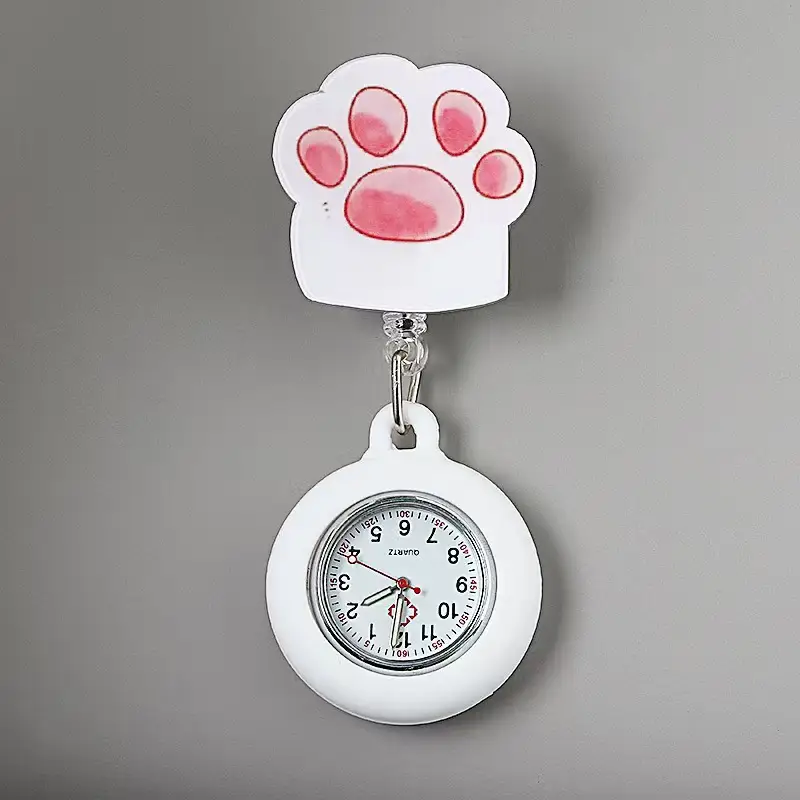 Hospital Doctors Use Retractable Pocket Watches with Patterns, Nurse Watches, Pocket Watches, Dial Watches, Large Women's Watches