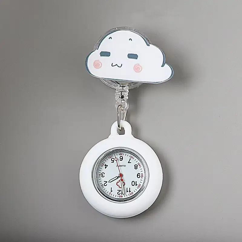 Hospital Doctors Use Retractable Pocket Watches with Patterns, Nurse Watches, Pocket Watches, Dial Watches, Large Women's Watches