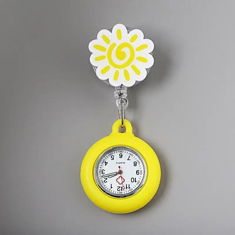 Hospital Doctors Use Retractable Pocket Watches with Patterns, Nurse Watches, Pocket Watches, Dial Watches, Large Women's Watches