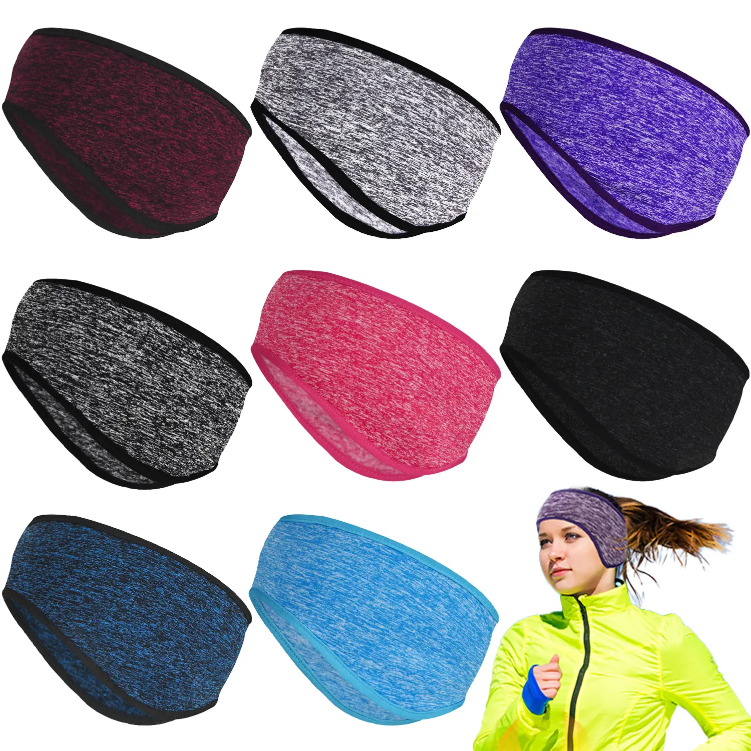 Winter Fleece Lined Ear Protection Headband for Sports - Image 12