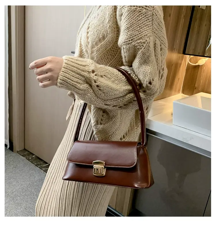 2026 Retro Women's Brown Korean Style Shoulder Bag — feature 65