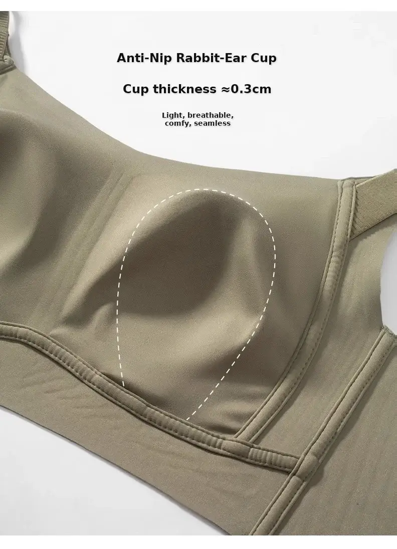 Women's Adjustable Plain Bra Grey Plus Size — feature 12