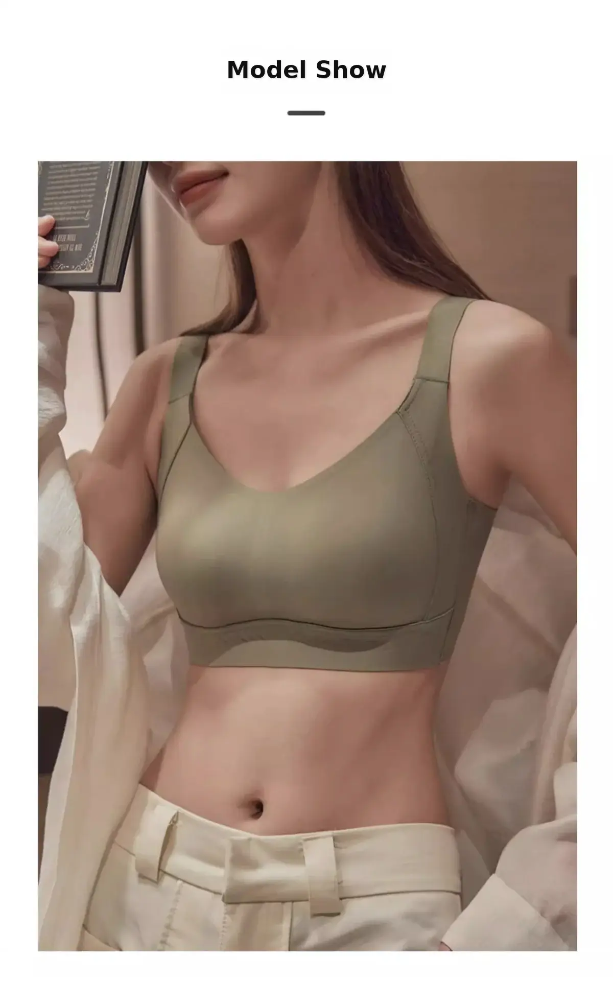 Women's Adjustable Plain Bra Grey Plus Size — feature 15