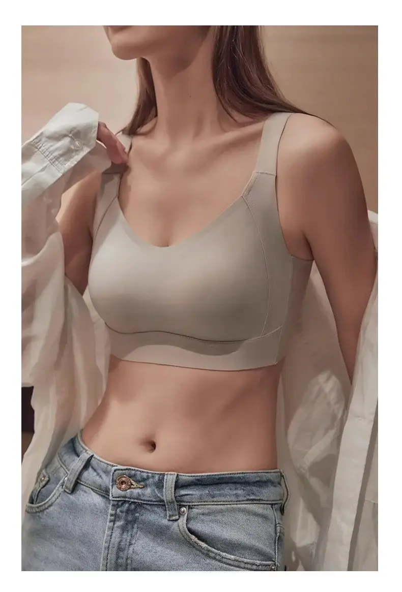 Women's Adjustable Plain Bra Grey Plus Size — feature 21