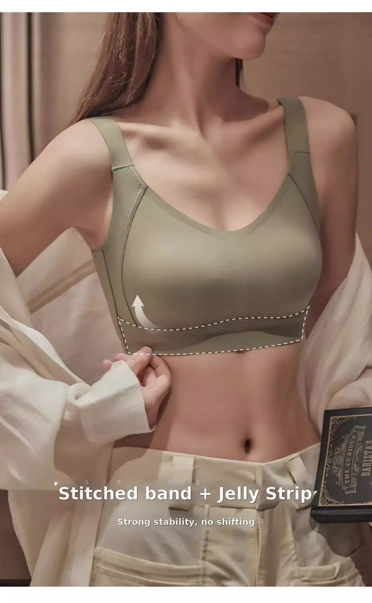 Women's Adjustable Plain Bra Grey Plus Size — feature 4