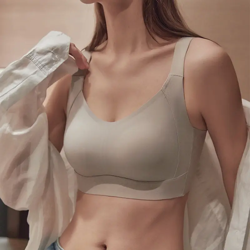 Women's Adjustable Plain Bra Grey Plus Size - Image 4
