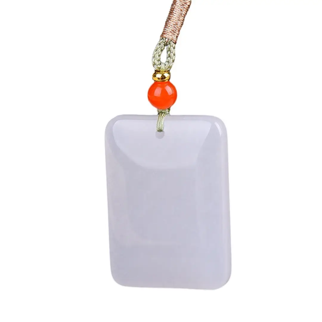 Exquisite Gold Jade Ping An Necklace with Red Pearl