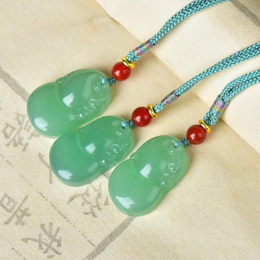 Delicate Dongling Jade Gourd Pendant Set of 3 - Image 5