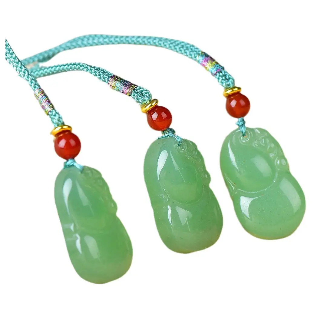 Delicate Dongling Jade Gourd Pendant Set of 3 - Image 6