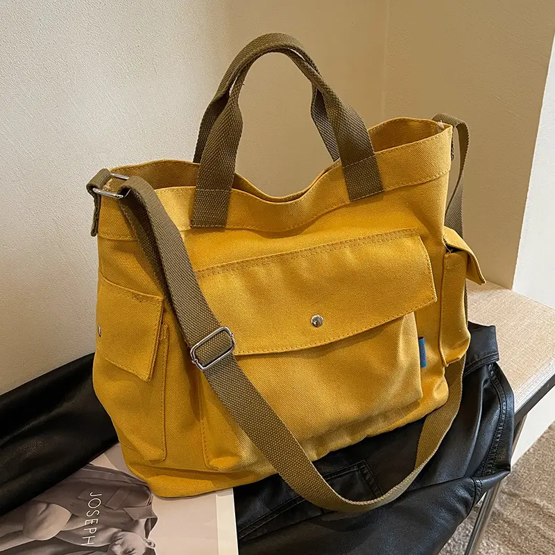 Women Canvas Shoulder Crossbody Bag Yellow 2026 - Image 7