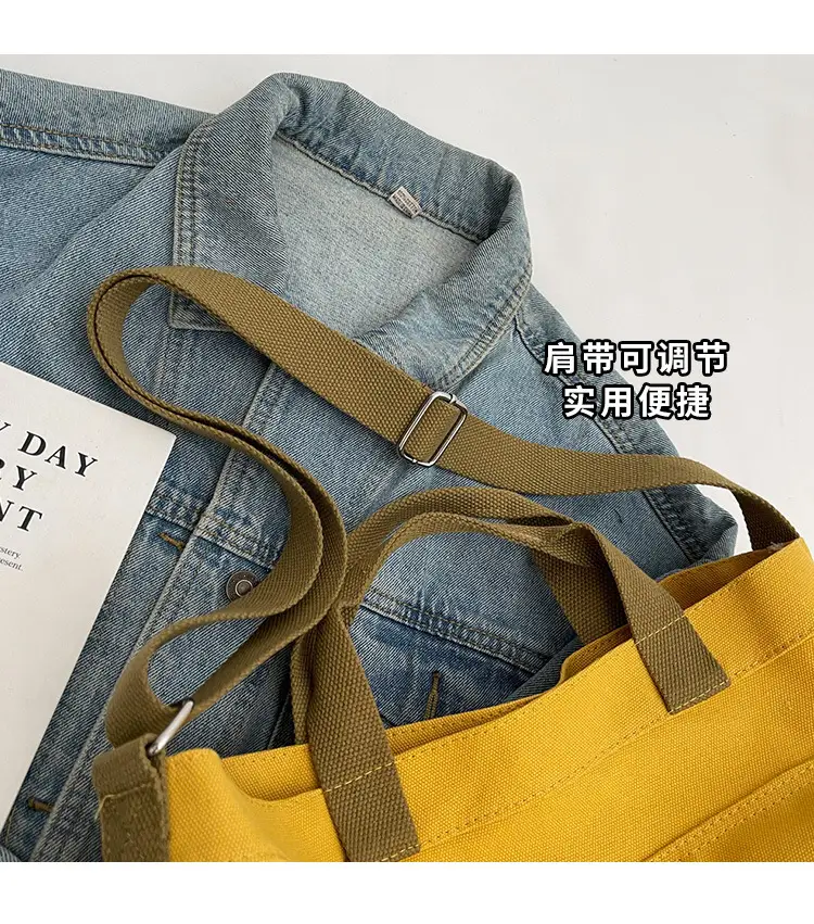 Women Canvas Shoulder Crossbody Bag Yellow 2026 — feature 13