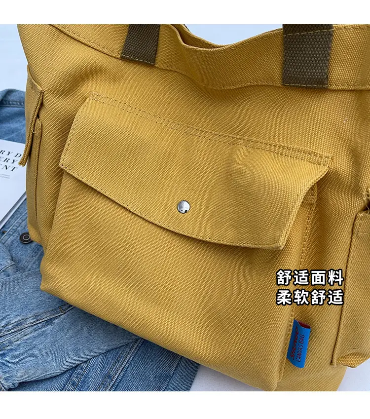 Women Canvas Shoulder Crossbody Bag Yellow 2026 — feature 14