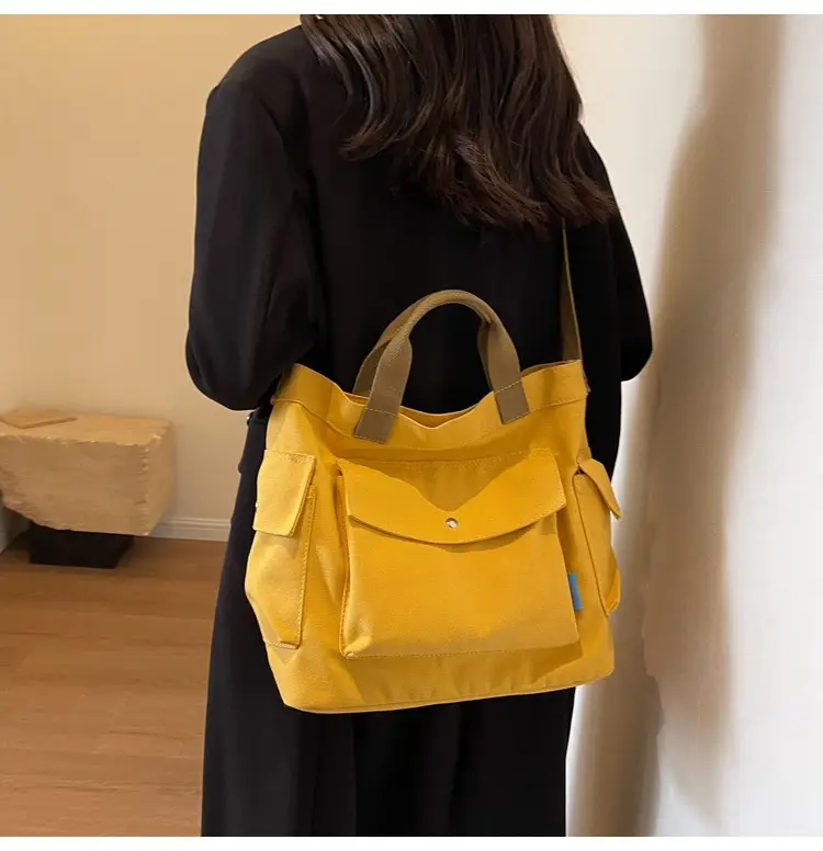 Women Canvas Shoulder Crossbody Bag Yellow 2026 — feature 18