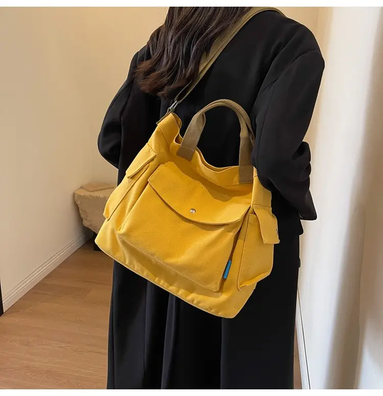 Women Canvas Shoulder Crossbody Bag Yellow 2026 — feature 20