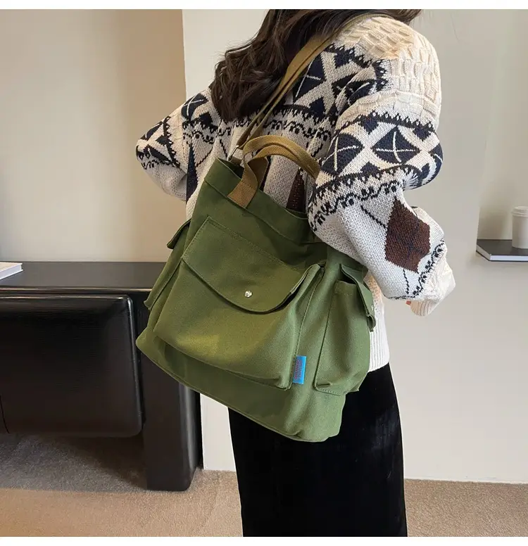 Women Canvas Shoulder Crossbody Bag Yellow 2026 — feature 24