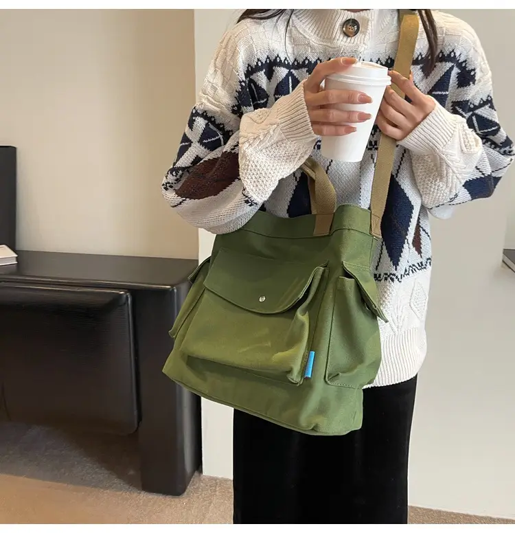 Women Canvas Shoulder Crossbody Bag Yellow 2026 — feature 25