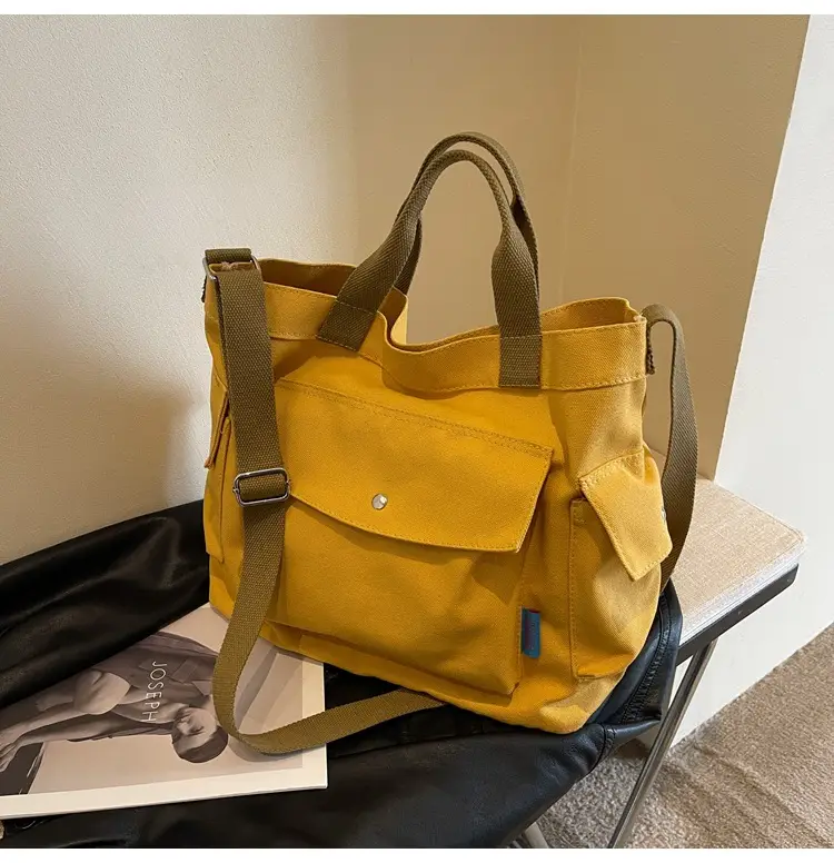 Women Canvas Shoulder Crossbody Bag Yellow 2026 — feature 31