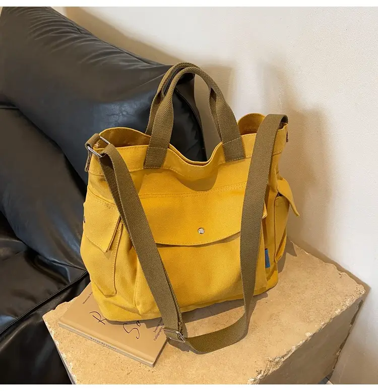Women Canvas Shoulder Crossbody Bag Yellow 2026 — feature 32