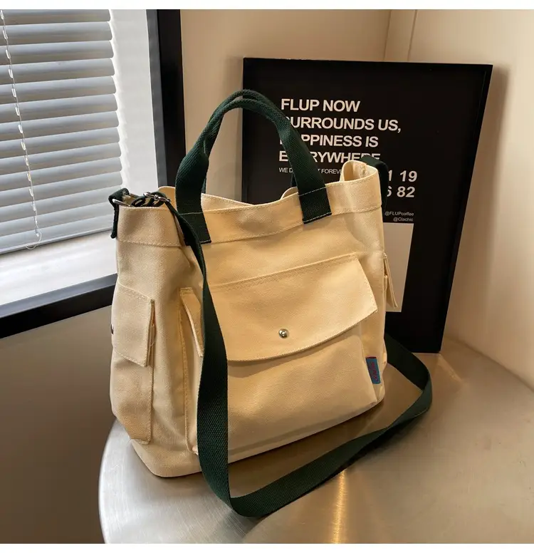 Women Canvas Shoulder Crossbody Bag Yellow 2026 — feature 33