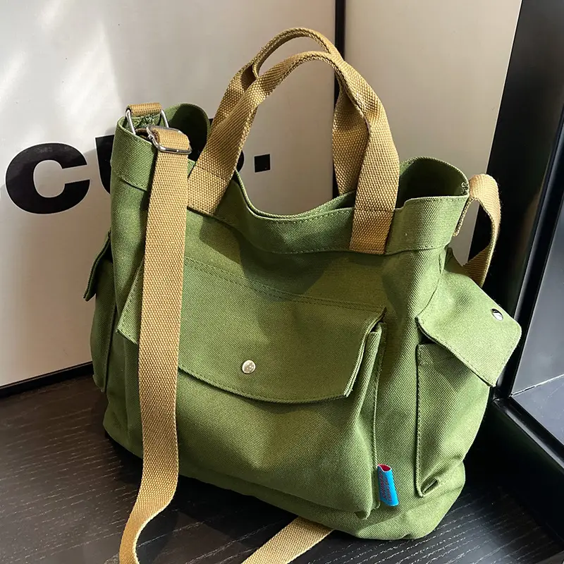 Women Canvas Shoulder Crossbody Bag Yellow 2026 - Image 4